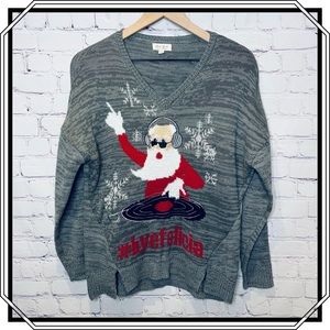 Ultra Flirt Holiday Sweater #Bye Felicia Gray Size Small
